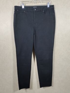I193 Talbots Black Slim Ankle Jeans 12